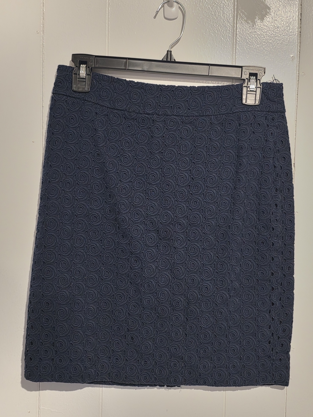 Talbots Navy Eyelet Lace Pencil Skirt